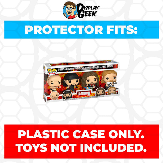 Pop Protector for 4 Pack Pantera Philip, Vinnie, Dimebag Darrell & Rex Funko Pop - PPG Pop Protector Guide Search Created by Display Geek