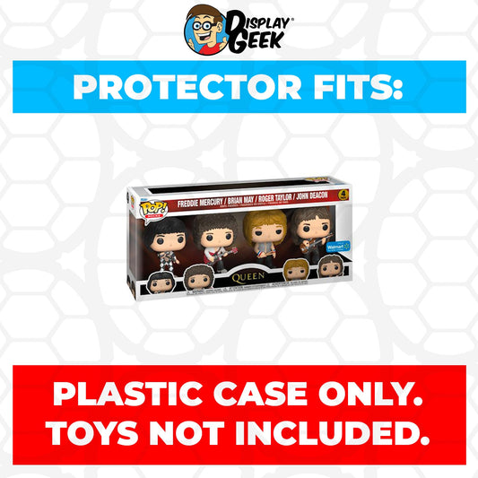 Pop Protector for 4 Pack Queen Freddie Mercury, Brian, Roger & John Funko Pop - PPG Pop Protector Guide Search Created by Display Geek