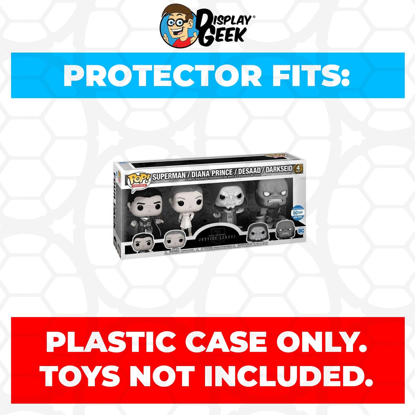 Pop Protector for 4 Pack Justice League Zack Snyder Cut Metallic Funko Pop - PPG Pop Protector Guide Search Created by Display Geek