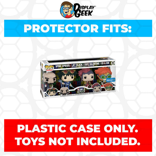 Pop Protector for 4 Pack Cowboy Bebop Spike Spiegel, Jet Black, Faye Valentine, Ed & Ein Funko Pop - PPG Pop Protector Guide Search Created by Display Geek