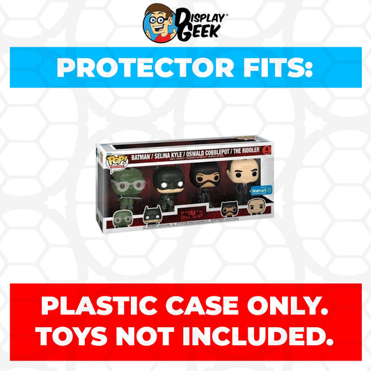 Pop Protector for 4 Pack The Batman, Selina, Oswald & Riddler Funko Pop - PPG Pop Protector Guide Search Created by Display Geek