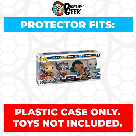 Pop Protector for 4 Pack Pop Protector for 4 Pack Thor Love & Thunder Thor, Mighty Thor, Valkyrie & Gorr Funko Pop Funko Pop - PPG Pop Protector Guide Search Created by Display Geek