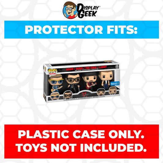 Pop Protector for 4 Pack U2 ZooTV Adam, Bono, The Edge & Larry Funko Pop - PPG Pop Protector Guide Search Created by Display Geek