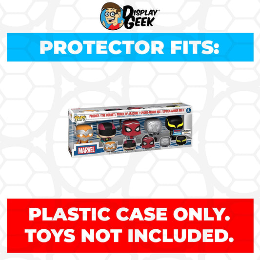 Pop Protector for 5 Pack Prodigy, Hornet, Prince of Arachine, Spider-Armor Funko - PPG Pop Protector Guide Search Created by Display Geek