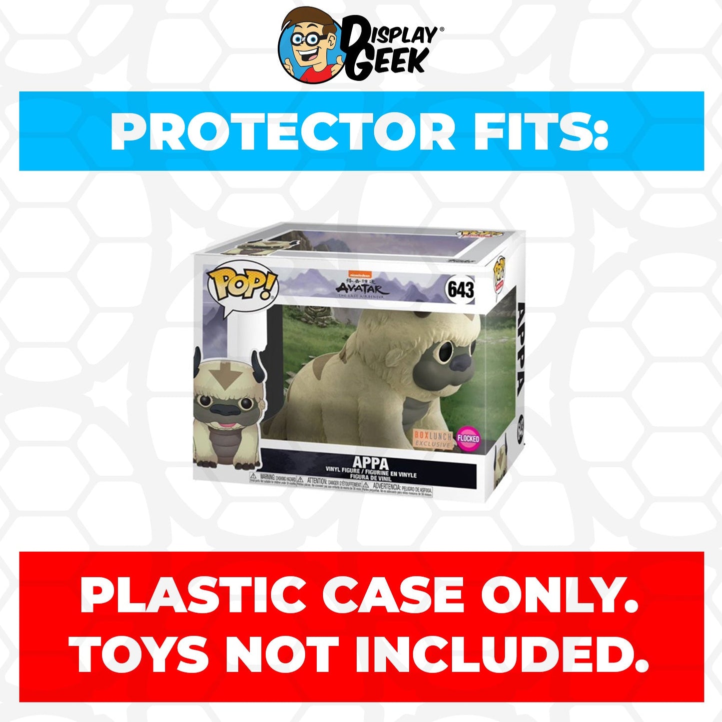 Pop Protector for 6 inch Appa Flocked #643 Super Funko Pop - PPG Pop Protector Guide Search Created by Display Geek
