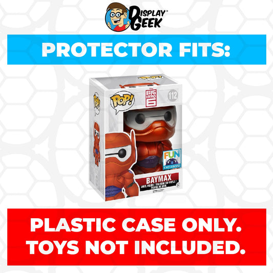 Pop Protector for 6 inch Baymax Armored Metallic #112 Super Funko Pop - PPG Pop Protector Guide Search Created by Display Geek