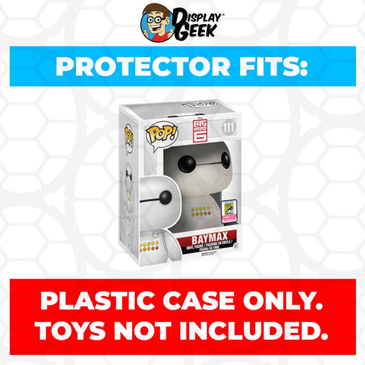 Pop Protector for 6 inch Baymax Emoticon SDCC #111 Super Funko Pop - PPG Pop Protector Guide Search Created by Display Geek