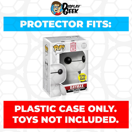 Pop Protector for 6 inch Baymax Glow #111 Super Funko Pop - PPG Pop Protector Guide Search Created by Display Geek