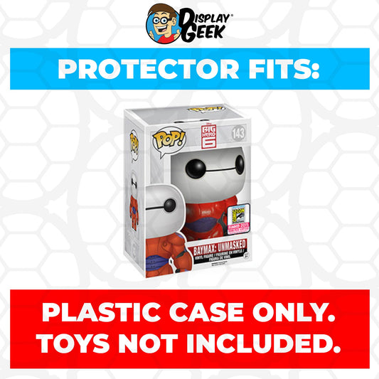Pop Protector for 6 inch Baymax Unmasked SDCC #143 Super Funko Pop - PPG Pop Protector Guide Search Created by Display Geek