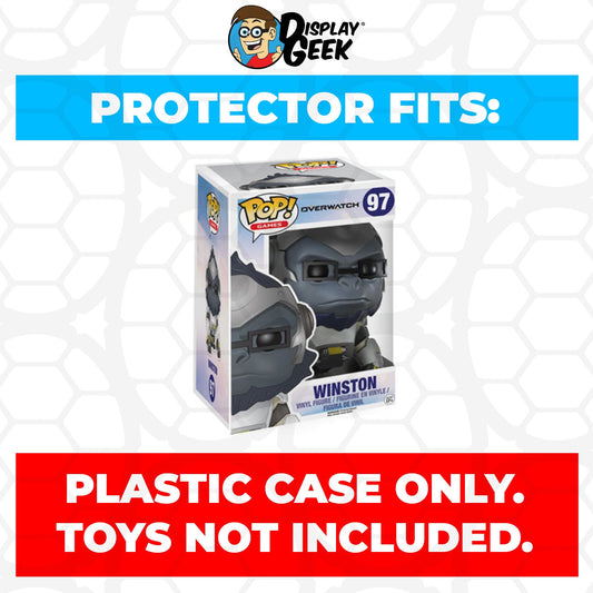 Pop Protector for 6 inch Winston #97 Super Funko Pop - PPG Pop Protector Guide Search Created by Display Geek