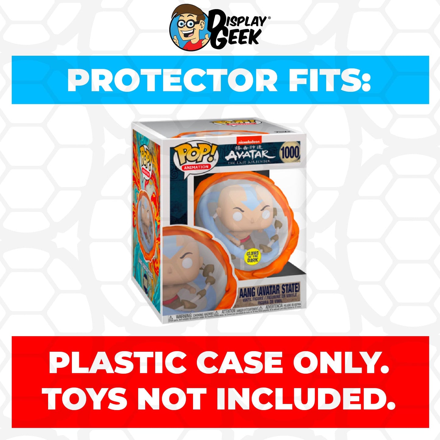Pop Protector for 6 inch Aang Avatar State #1000 Super Funko Pop - PPG Pop Protector Guide Search Created by Display Geek