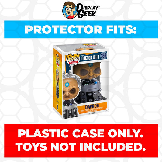 Pop Protector for 6 inch Doctor Who Davros #359 Super Size Funko Pop - PPG Pop Protector Guide Search Created by Display Geek
