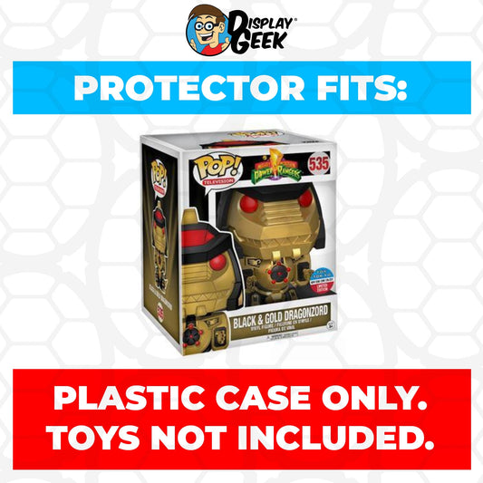 Pop Protector for 6 inch Dragonzord Black & Gold NYCC #535 Super Funko Pop - PPG Pop Protector Guide Search Created by Display Geek