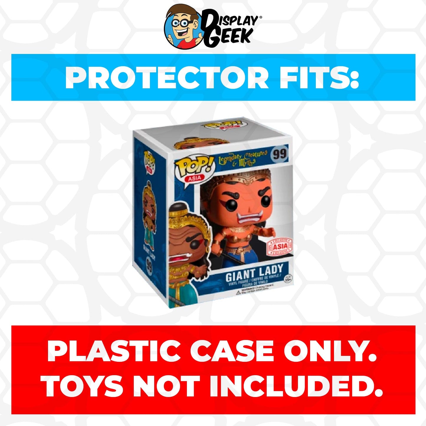 Pop Protector for 6 inch Giant Lady Light Orange #99 Super Funko Pop - PPG Pop Protector Guide Search Created by Display Geek