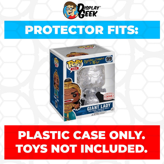 Pop Protector for 6 inch Giant Lady Transparent #99 Super Funko Pop - PPG Pop Protector Guide Search Created by Display Geek