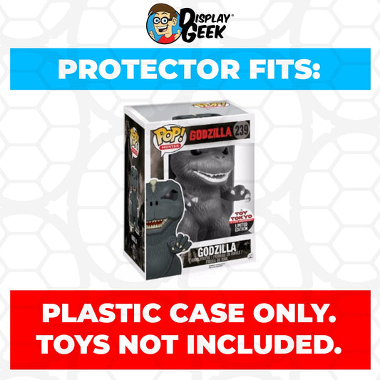 Pop Protector for 6 inch Godzilla Black & White NYCC #239 Super Funko Pop - PPG Pop Protector Guide Search Created by Display Geek