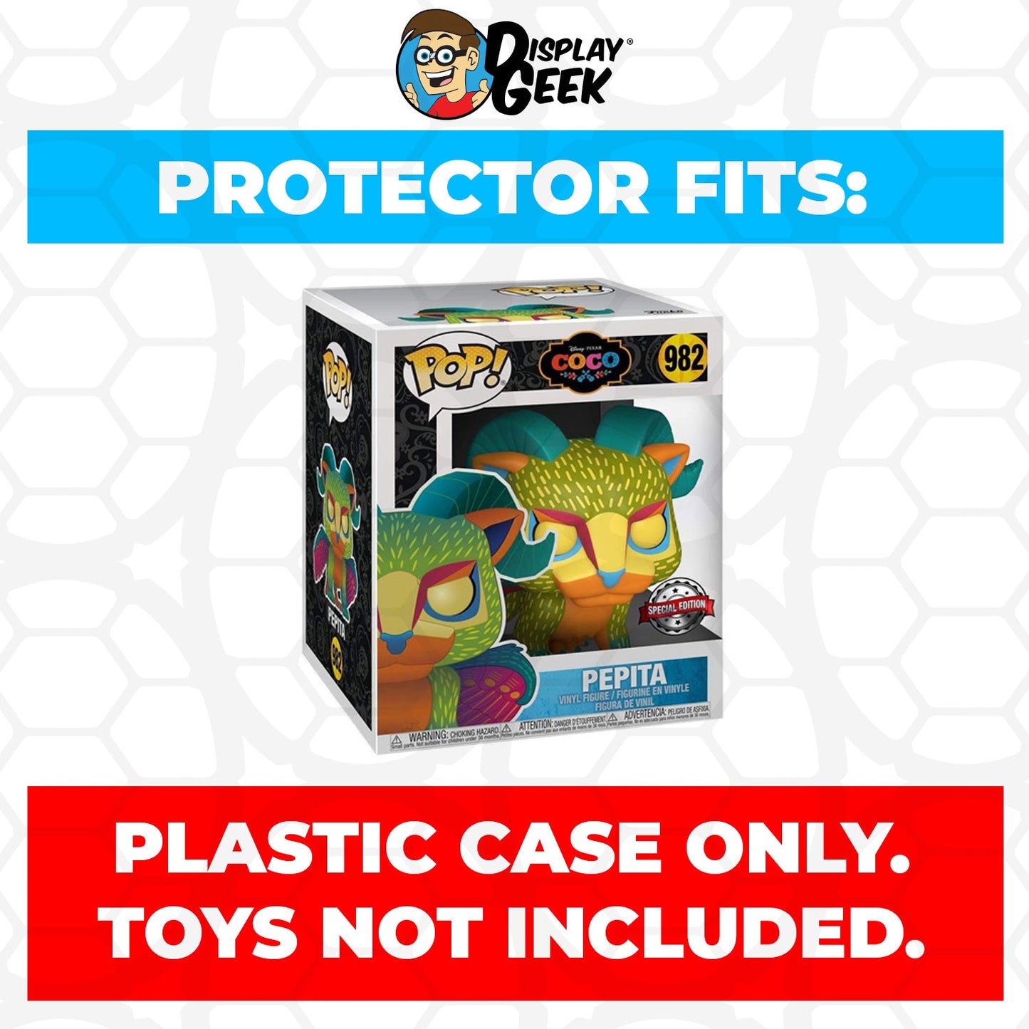 Pop Protector for 6 inch Pepita Glow #982 Super Size Funko Pop - PPG Pop Protector Guide Search Created by Display Geek