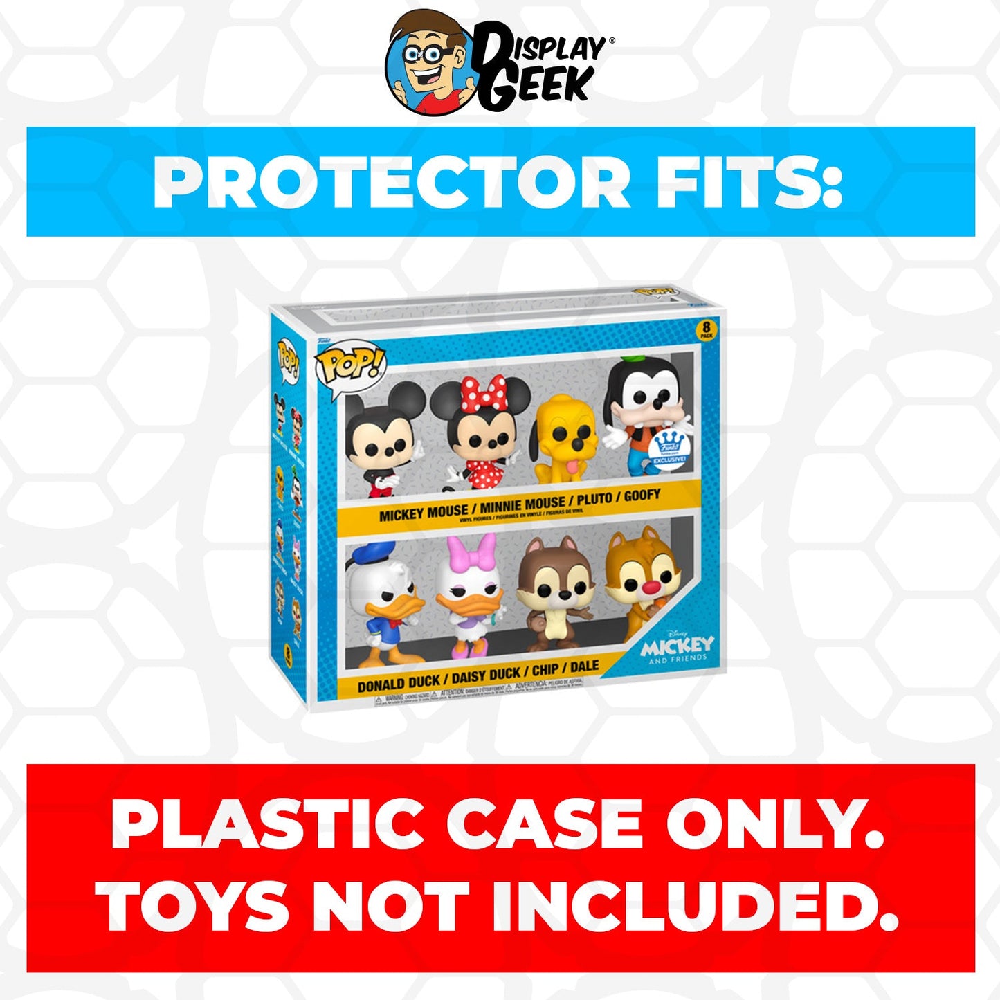 Pop Protector for 8 Pack Mickey and Friends Funko Pop - PPG Pop Protector Guide Search Created by Display Geek
