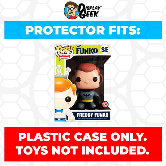 Pop Protector for 9 inch Giant Freddy Funko as Batman Brown Hair SDCC Funko Pop - PPG Pop Protector Guide Search Created by Display Geek