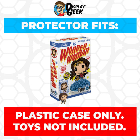 Pop Protector for Wonder Woman FunkO's Cereal Box - PPG Pop Protector Guide Search Created by Display Geek