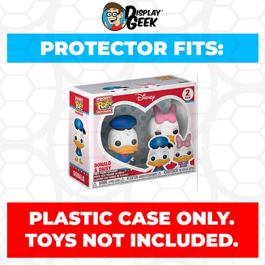 Pop Protector for 2 Pack Donald & Daisy Duck Funko Pocket Pop Keychains - PPG Pop Protector Guide Search Created by Display Geek