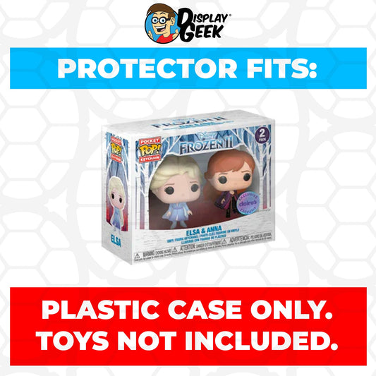 Pop Protector for 2 Pack Frozen 2 Elsa & Anna Funko Pocket Pop Keychains - PPG Pop Protector Guide Search Created by Display Geek