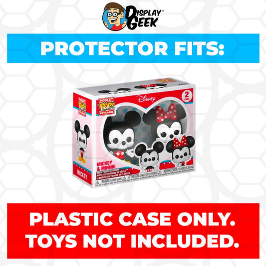 Pop Protector for 2 Pack Mickey & Minnie Mouse Funko Pocket Pop Keychains - PPG Pop Protector Guide Search Created by Display Geek