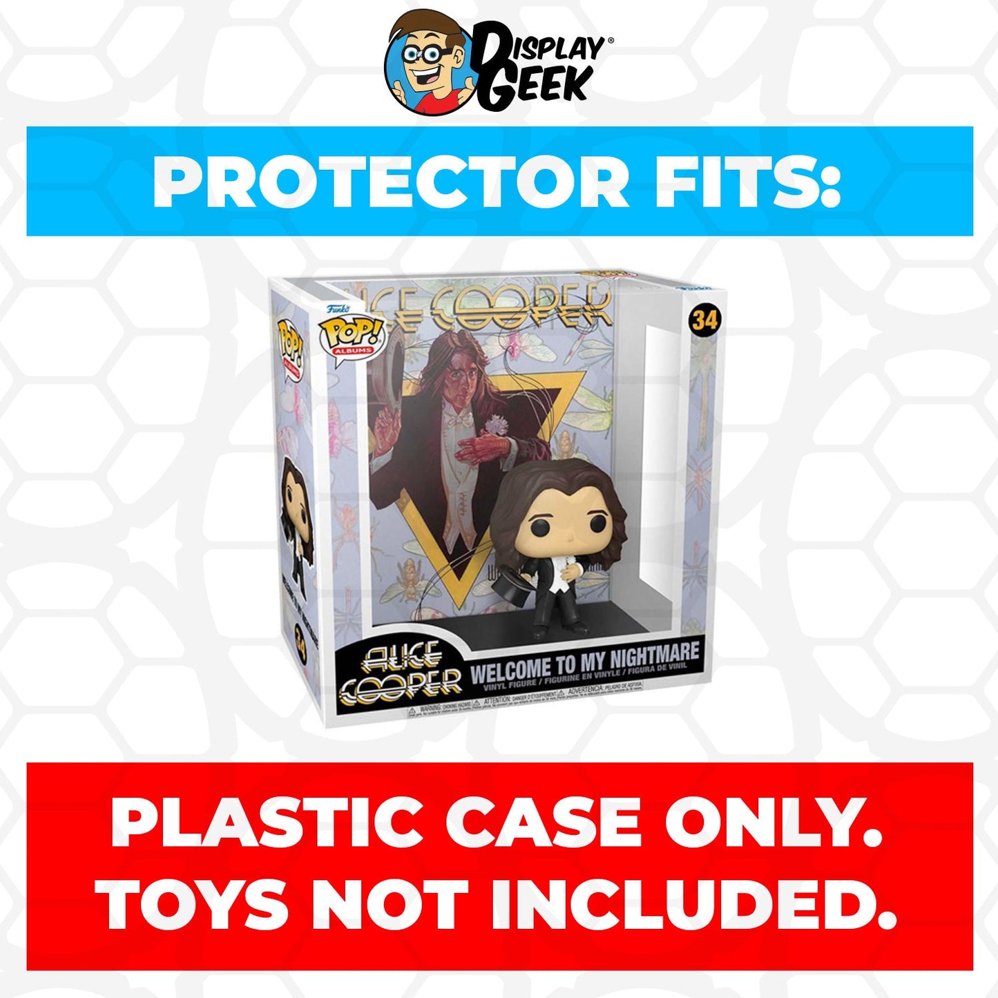 Pop Protector for Alice Cooper Welcome to my Nightmare #34 Funko Pop Albums - PPG Pop Protector Guide Search Created by Display Geek