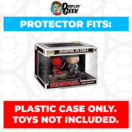 Pop Protector for Deadpool vs Cable #318 Funko Pop Comic Moments - PPG Pop Protector Guide Search Created by Display Geek