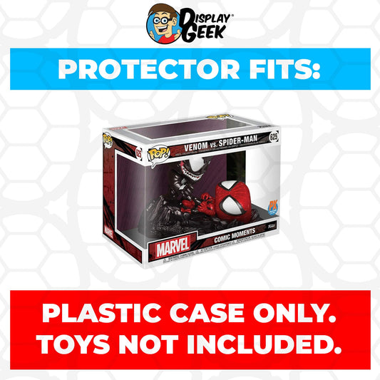 Pop Protector for Venom vs Spider-Man Metallic #625 Funko Pop Comic Moments - PPG Pop Protector Guide Search Created by Display Geek