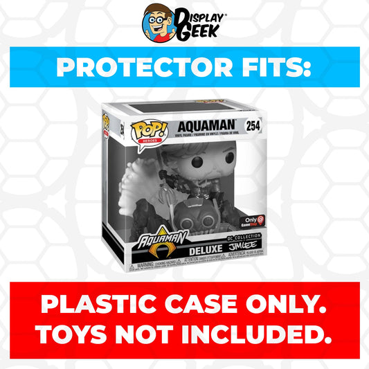 Pop Protector for Aquaman Jim Lee Black & White #254 Funko Pop Deluxe - PPG Pop Protector Guide Search Created by Display Geek