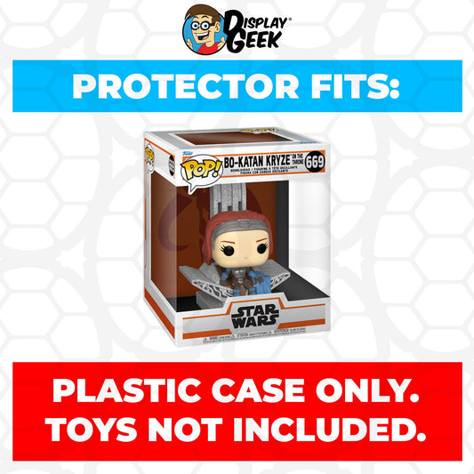 Pop Protector for Bo-Katan Kryze on the Throne #669 Funko Pop Deluxe on The Protector Guide App by Display Geek