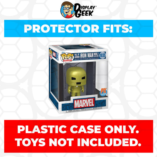 Pop Protector for Hall of Armor Iron Man Model 1 Golden Armor #1035 Funko Pop Deluxe - PPG Pop Protector Guide Search Created by Display Geek