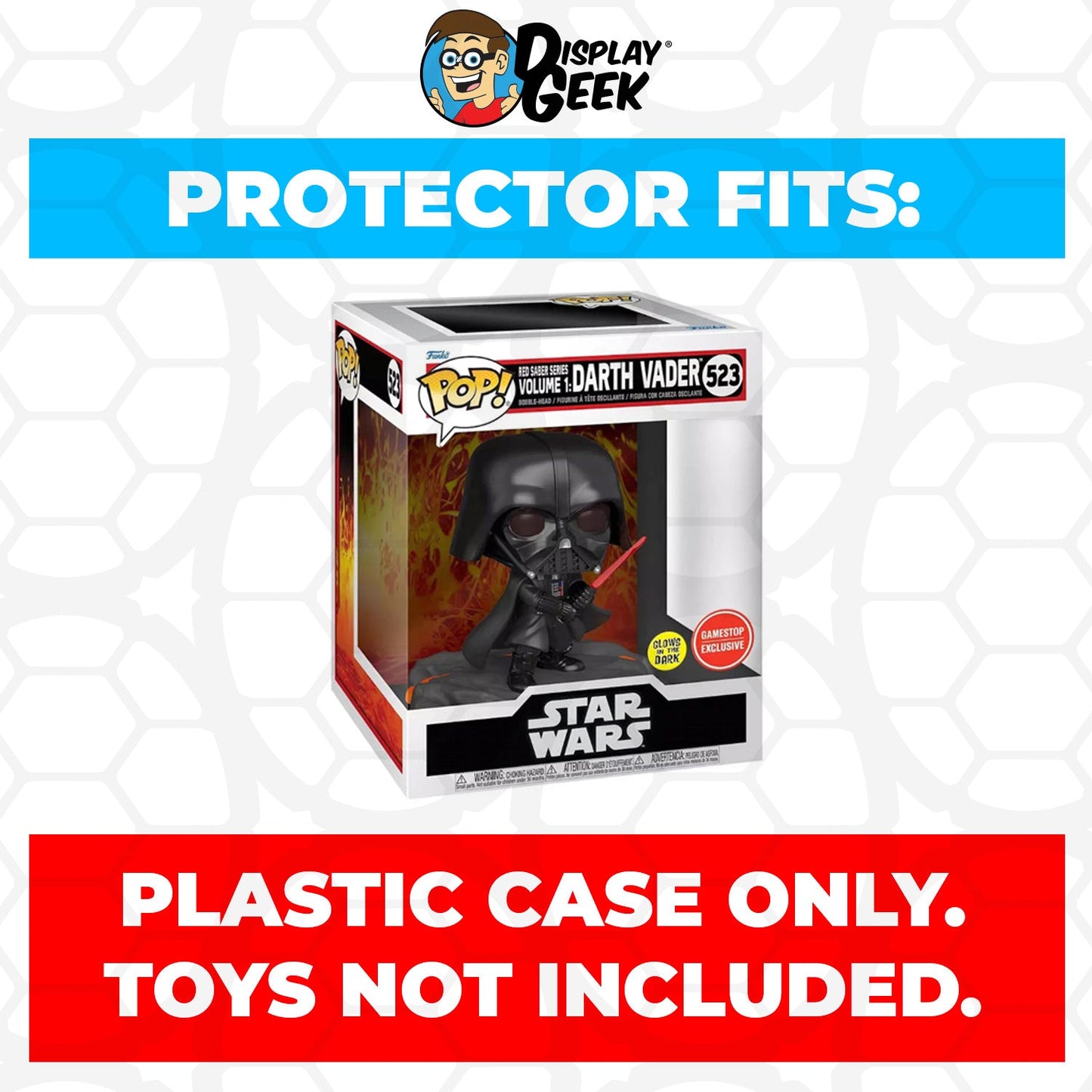 Pop Protector for Red Saber Series Volume 1 Darth Vader Glow #523 Funko Pop Deluxe - PPG Pop Protector Guide Search Created by Display Geek