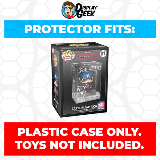 Pop Protector for Captain America FunKon #01 Funko Pop Die-Cast Outer Box - PPG Pop Protector Guide Search Created by Display Geek