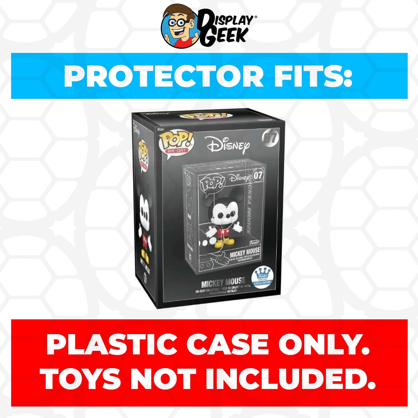 Pop Protector for Mickey Mouse Chase Silver #07 Funko Pop Die-Cast Outer Box - PPG Pop Protector Guide Search Created by Display Geek