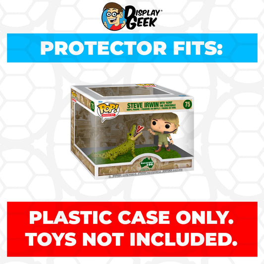 Pop Protector for Steve Irwin with Agro the Crocodile #75 Funko Pop Moment - PPG Pop Protector Guide Search Created by Display Geek