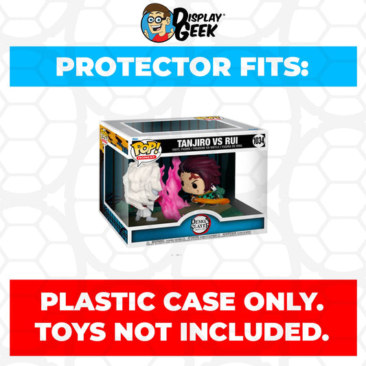 Pop Protector for Demon Slayer Tanjiro vs Rui #1034 Funko Pop Moment - PPG Pop Protector Guide Search Created by Display Geek