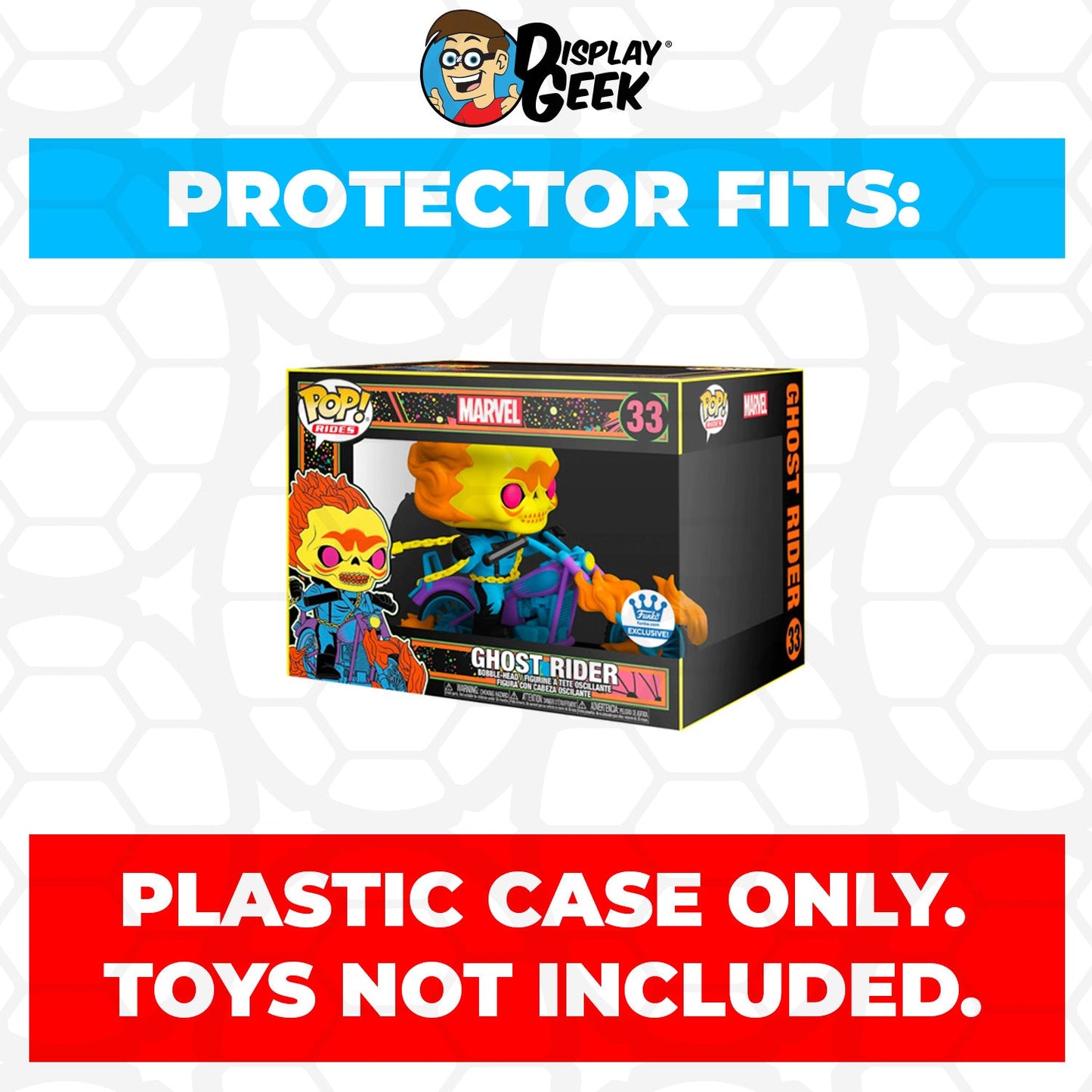 Pop Protector for Ghost Rider Blacklight #33 Funko Pop Rides - PPG Pop Protector Guide Search Created by Display Geek