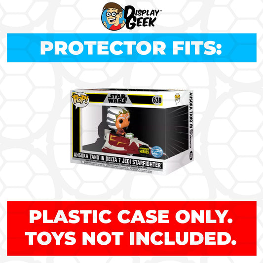 Pop Protector for Ahsoka Tano in Delta 7 Jedi Starfighter #638 Funko Pop Rides - PPG Pop Protector Guide Search Created by Display Geek