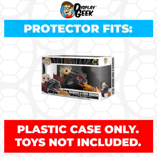 Pop Protector for Daenerys on Fiery Drogon #68 Funko Pop Rides - PPG Pop Protector Guide Search Created by Display Geek