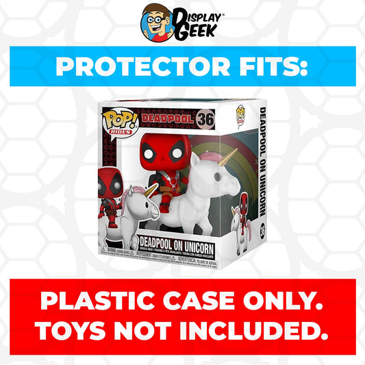 Pop Protector for Deadpool On Unicorn #36 Funko Pop Rides - PPG Pop Protector Guide Search Created by Display Geek