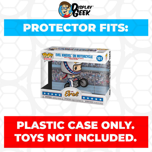 Pop Protector for Evel Knievel on Motorcycle #101 Funko Pop Rides - PPG Pop Protector Guide Search Created by Display Geek