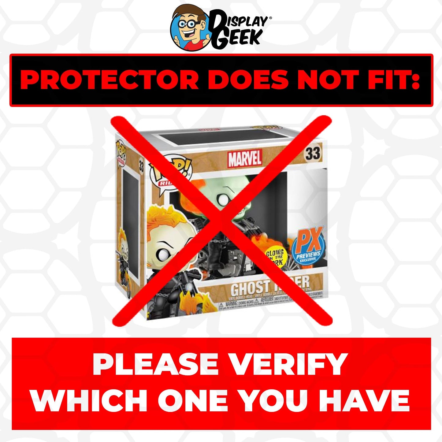 Pop Protector for Ghost Rider Blacklight #33 Funko Pop Rides - PPG Pop Protector Guide Search Created by Display Geek