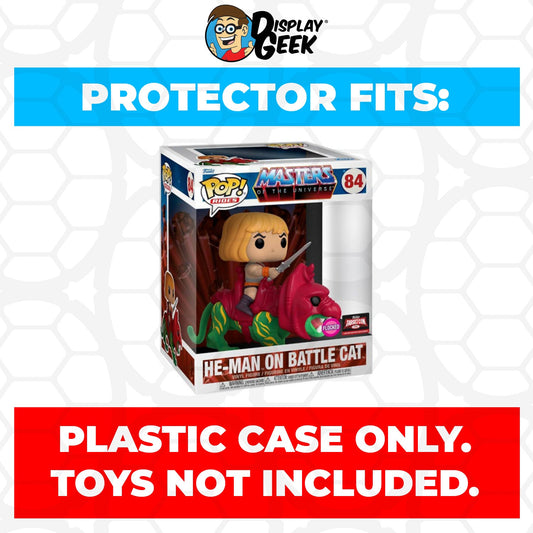 Pop Protector for He-Man on Battle Cat Flocked #84 Funko Pop Rides - PPG Pop Protector Guide Search Created by Display Geek