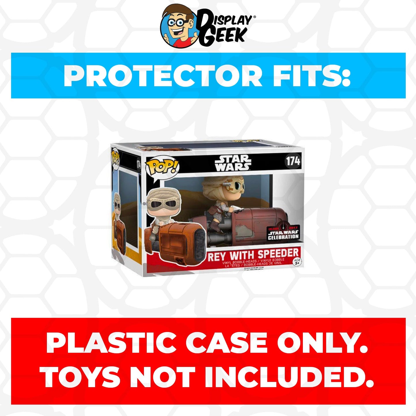 Pop Protector for Rey with Speeder #174 Funko Pop Rides - PPG Pop Protector Guide Search Created by Display Geek