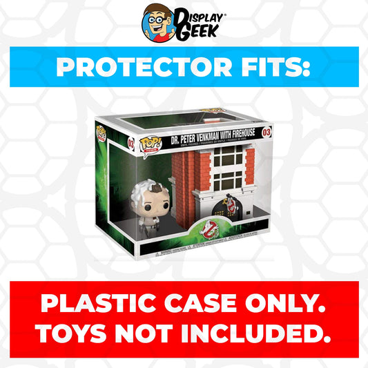Pop Protector for Dr. Peter Venkman with Firehouse #03 Funko Pop Town - PPG Pop Protector Guide Search Created by Display Geek
