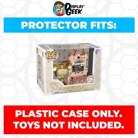 Pop Protector for Hollywood Tower Hotel and Mickey Mouse Gold #31 Funko Pop Town - PPG Pop Protector Guide Search Created by Display Geek