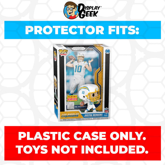 Pop Protector for Justin Herbert Los Angeles Chargers #08 Funko Trading Cards - PPG Pop Protector Guide Search Created by Display Geek