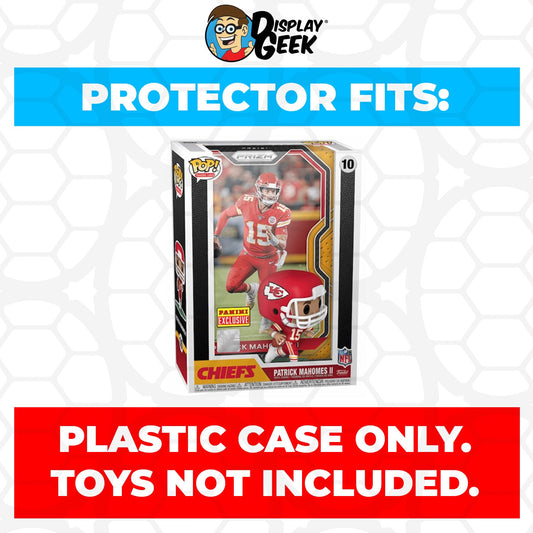 Pop Protector for Patrick Mahomes Kansas City Chiefs #10 Funko Trading Cards - PPG Pop Protector Guide Search Created by Display Geek